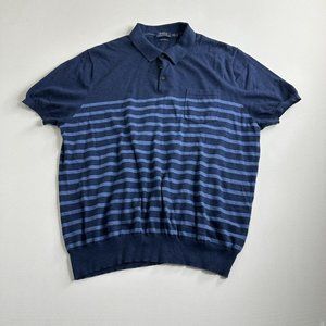 Polo Golf Ralph Lauren Shirt Pima Cotton Polo Striped Short Sleeve Mens Size 2XL